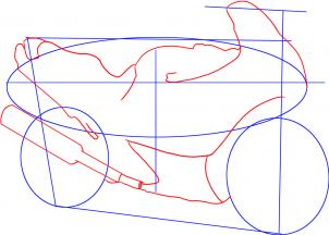 Motorrad-Suzuki-Katana zeichnen lernen schritt für schritt tutorial 2