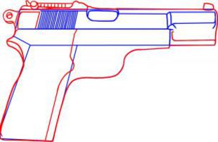Pistole 2 zeichnen lernen schritt für schritt tutorial 3