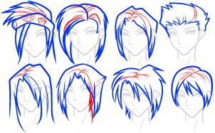 Haare  - Männerfrisur zeichnen lernen schritt für schritt tutorial 11