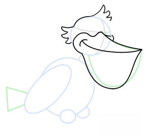 Pelikan zeichnen 3
