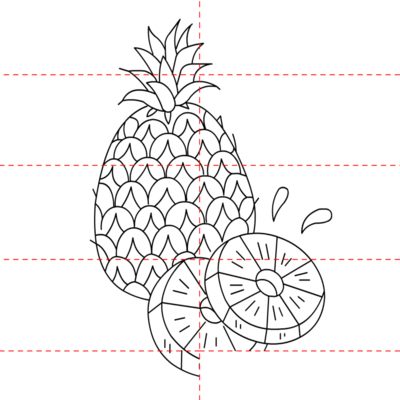 Ananas zeichnet 9