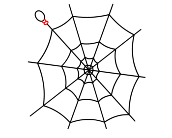Spinnennetz zeichnen 13