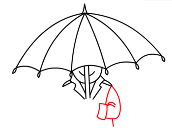 Regenschirm zeichnen 14