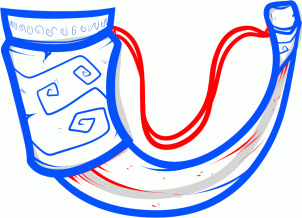 Vikinger Horn  zeichnen lernen schritt für schritt tutorial 6