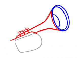 Trompete zeichnen lernen schritt für schritt tutorial 3