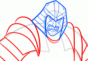 Silver Samurai zeichnen lernen schritt für schritt tutorial 5