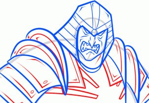 Silver Samurai zeichnen lernen schritt für schritt tutorial 6