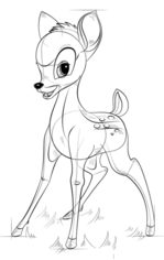 Bambi zeichnen lernen schritt für schritt tutorial 8