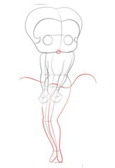 Betty Boop zeichnen lernen schritt für schritt tutorial 5