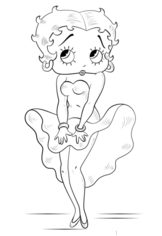 Betty Boop zeichnen lernen schritt für schritt tutorial 9