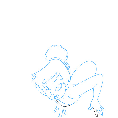 Tinker Bell zeichnen lernen schritt für schritt tutorial 10