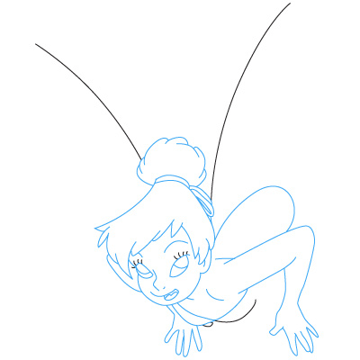 Tinker Bell zeichnen lernen schritt für schritt tutorial 11