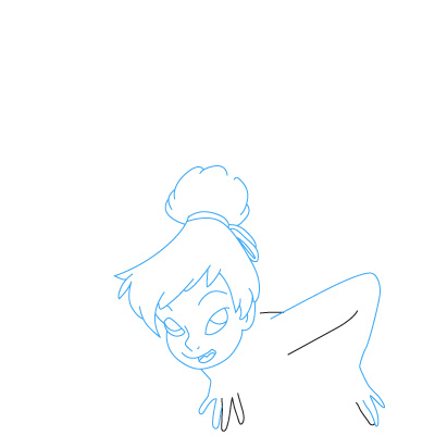 Tinker Bell zeichnen lernen schritt für schritt tutorial 8