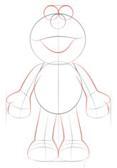 Elmo zeichnen lernen schritt für schritt tutorial 4