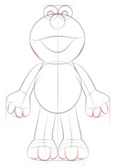 Elmo zeichnen lernen schritt für schritt tutorial 5