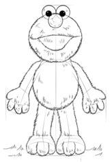 Elmo zeichnen lernen schritt für schritt tutorial 6