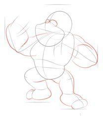 King Kong zeichnen lernen schritt für schritt tutorial 5