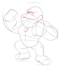 King Kong zeichnen lernen schritt für schritt tutorial 6