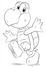Mario Koopa Troopa zeichnen lernen schritt für schritt tutorial 8