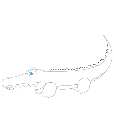 Alligator zeichnen 19