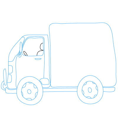 lastkraftwagen zeichnen 8
