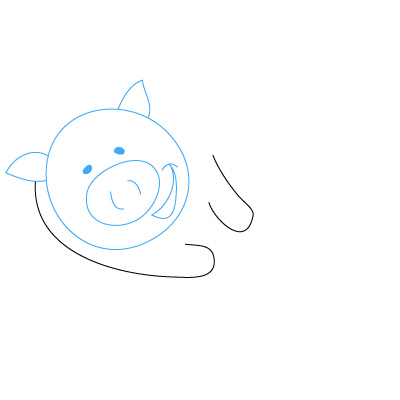 Schweinchen 2 zeichnen 3