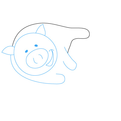 Schweinchen 2 zeichnen 4
