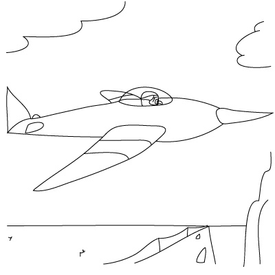 Segelflugzeug zeichnen 10