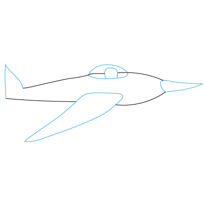 Segelflugzeug zeichnen 3
