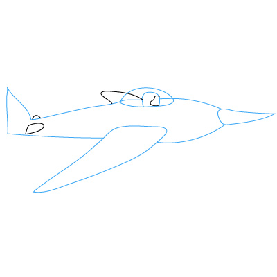 Segelflugzeug zeichnen 4
