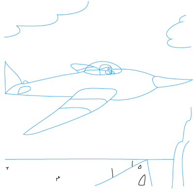 Segelflugzeug zeichnen 8