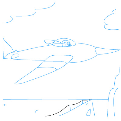 Segelflugzeug zeichnen 9