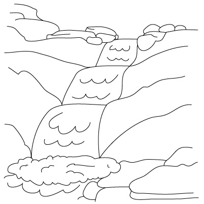 Wasserfall zeichnen 10