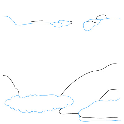 Wasserfall zeichnen 3