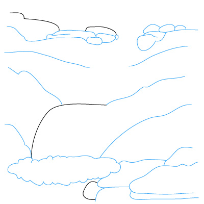 Wasserfall zeichnen 5