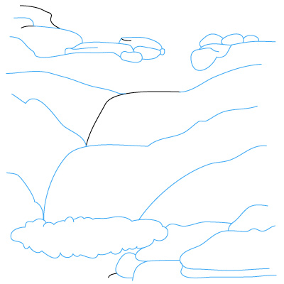 Wasserfall zeichnen 6