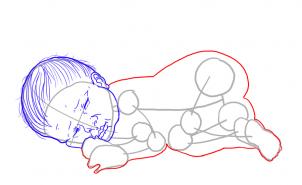 Neugeborenes zeichnen lernen 11