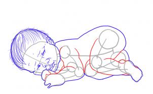 Neugeborenes zeichnen lernen 13