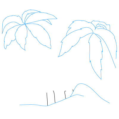 Palmen zeichnen 7