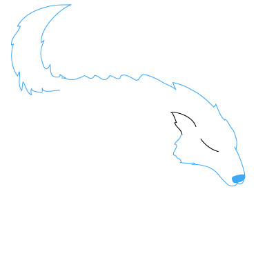 Wolf zeichnen 6