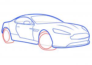 Aston Martin Virage zeichnen lernen 6