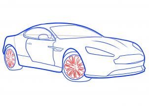 Aston Martin Virage zeichnen lernen 7