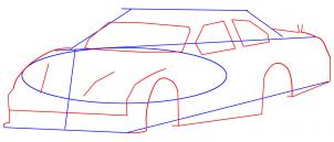 Rennwagen zeichnen lernen schritt für schritt tutorial 2