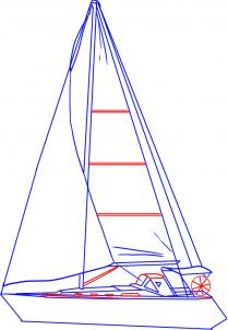 Segelboot zeichnen lernen schritt für schritt tutorial 4