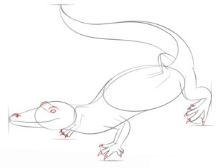 Alligator zeichnen lernen schritt für schritt tutorial 7