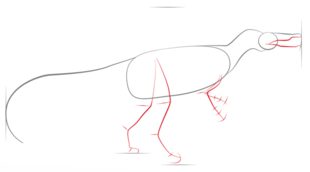 Dinosaurier - Spinosaurus zeichnen lernen schritt für schritt tutorial 3