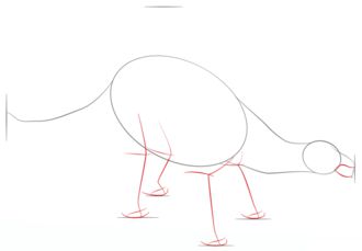 Dinosaurier - Stegosaurus zeichnen lernen schritt für schritt tutorial 3