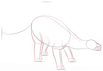 Dinosaurier - Stegosaurus zeichnen lernen schritt für schritt tutorial 4