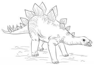 Dinosaurier - Stegosaurus zeichnen lernen schritt für schritt tutorial 9