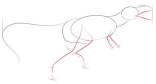 Dinosaurier zeichnen lernen schritt für schritt tutorial 3